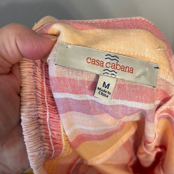 Casa Cabana Striped Linen Blend Maxi Dress size M - Picture 3 of 6